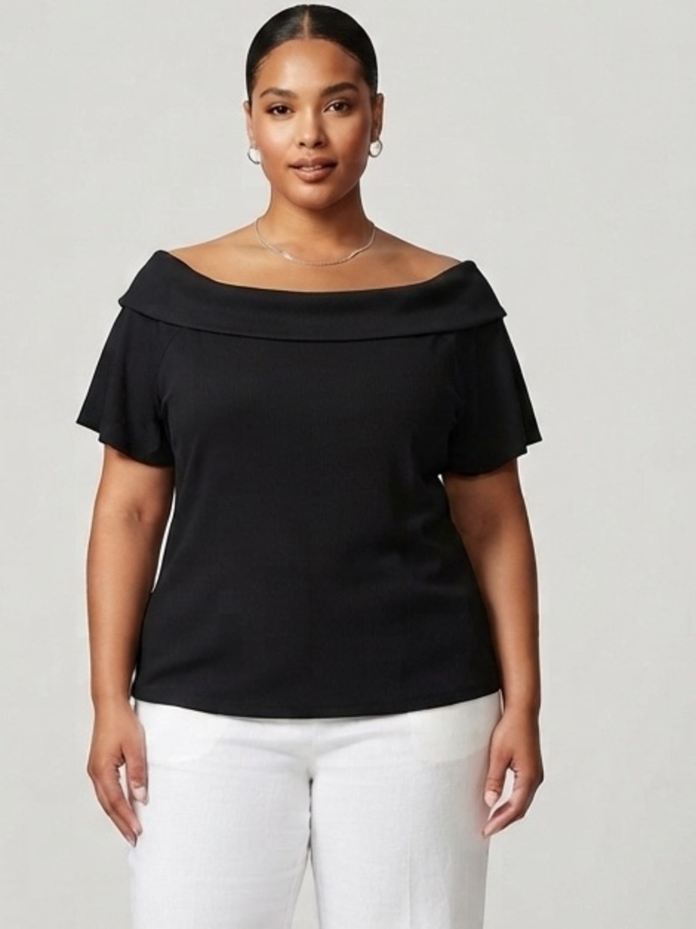No Comment Plus Cowl Neck Cap Sleeve Size 3X (Junior Plus)